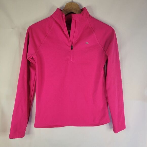 Athletic Long Sleeve Vibrant Pink Sweater - Picture 1 of 10